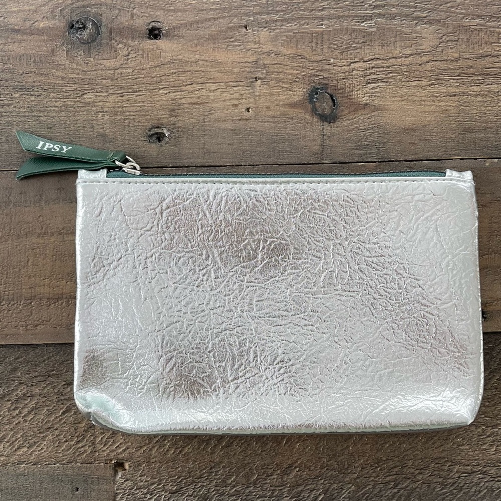 IPSY Silver Crinkle Glam Makeup Bag, Small, December 2019